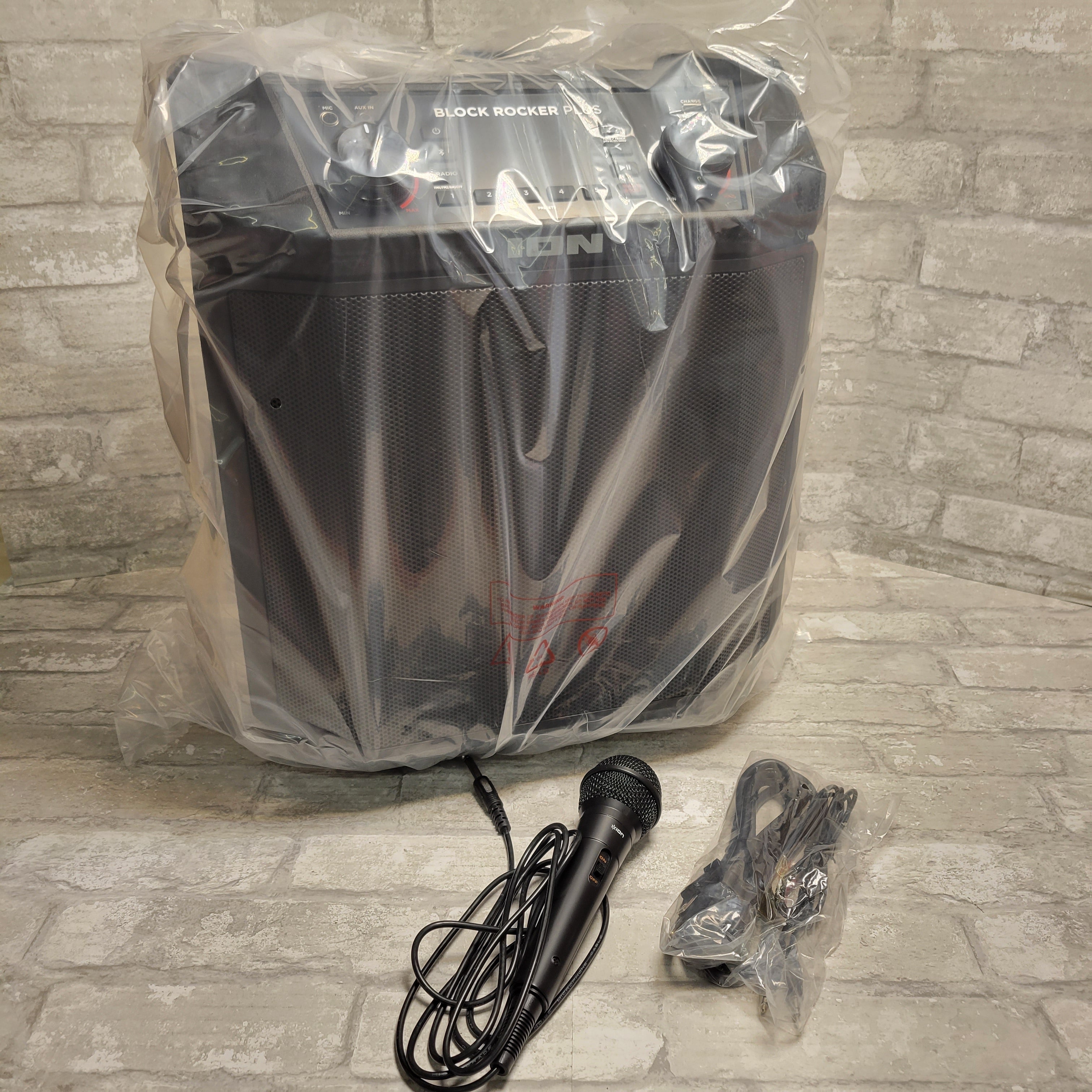 ION Block Rocker Plus - 100W Bluetooth Outdoor Speaker, Karaoke Microphone (8073599516910)